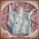 KALOO SOS DOUDOU PELUCHE OURS PLAT BLANC ET BLEU NEIGE BOUCLETTE