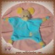 SOS DOUDOU SOURIS BEIGE PLAT BLEU ORANGE