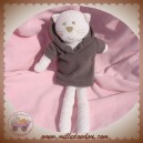 BOUT'CHOU MONOPRIX DOUDOU SOS CHAT ROSE POINTS GRIS SWEAT