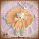 NICOTOY DOUDOU OURS BOUCLETTE BEIGE PLAT OVAL ORANGE SOS