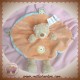 NICOTOY SOS DOUDOU OURS BOUCLETTE BEIGE PLAT OVAL ORANGE KIABI