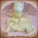 KIMBALOO SOS DOUDOU OURS PLAT RAYE JAUNE BLANC FOULARD