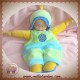 NOUNOURS SOS DOUDOU POUPEE CORPS JAUNE BLEU VERT FLEUR